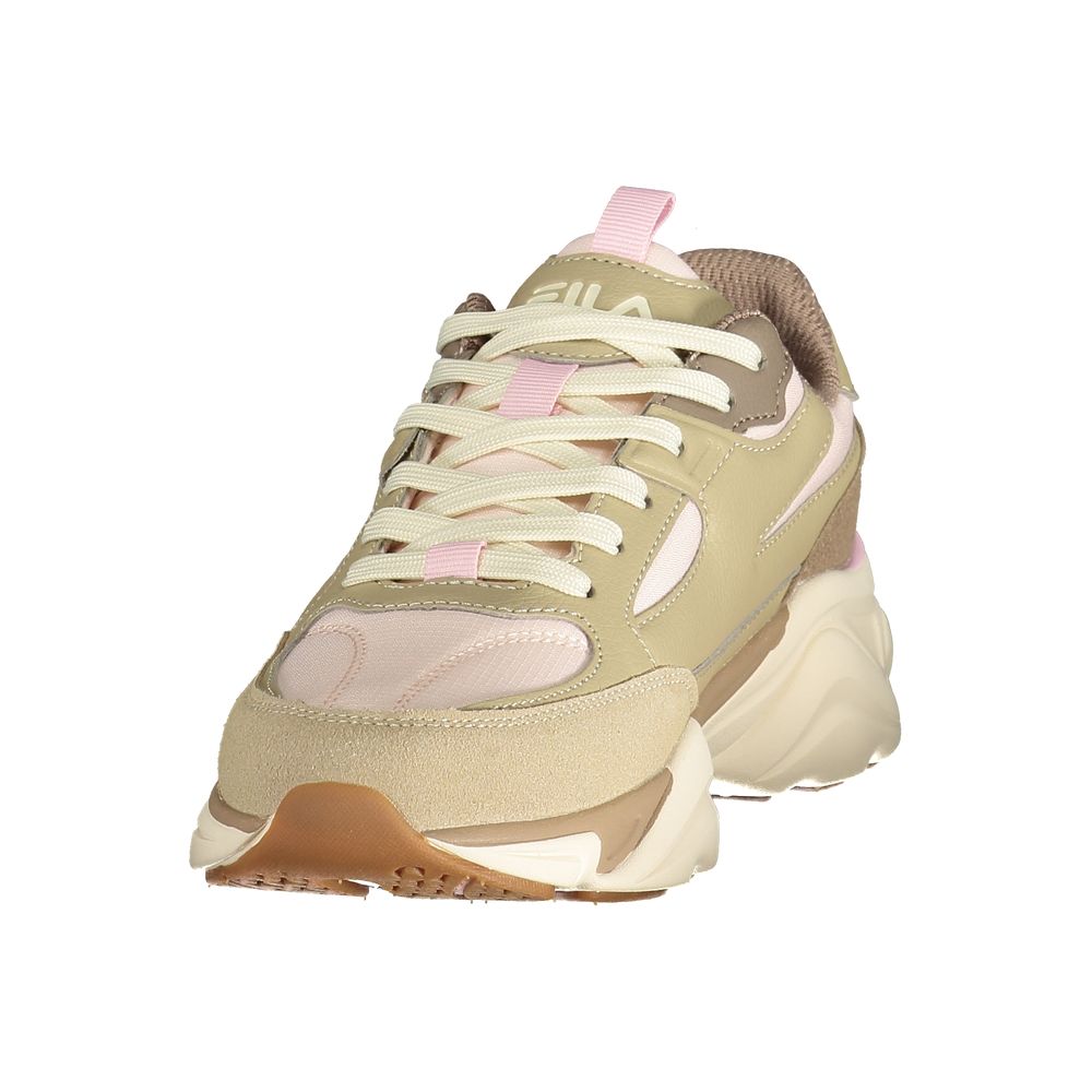 Beige Polyurethane Women's Sneaker