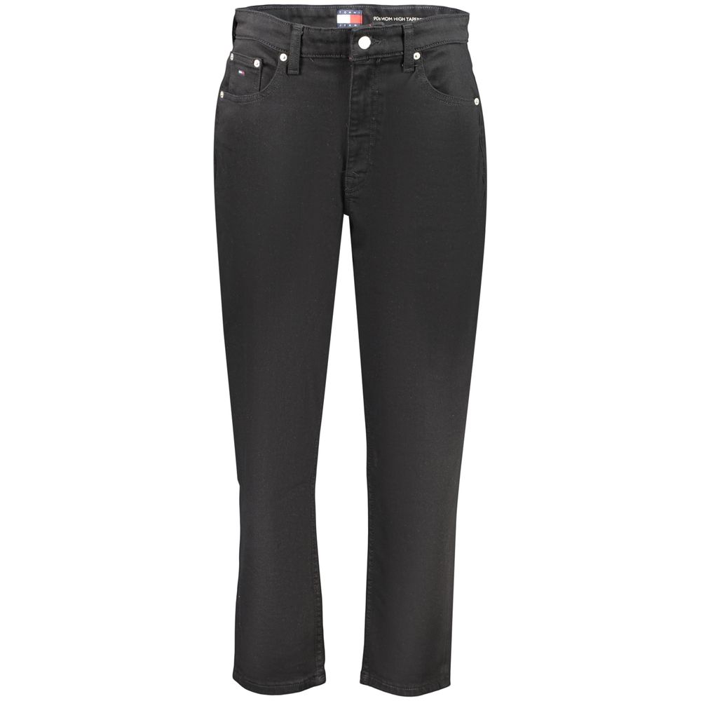 Black Cotton Mom Jeans