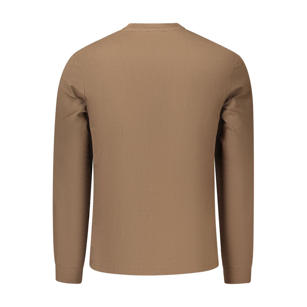 Brown Cotton Men's T-Shirt