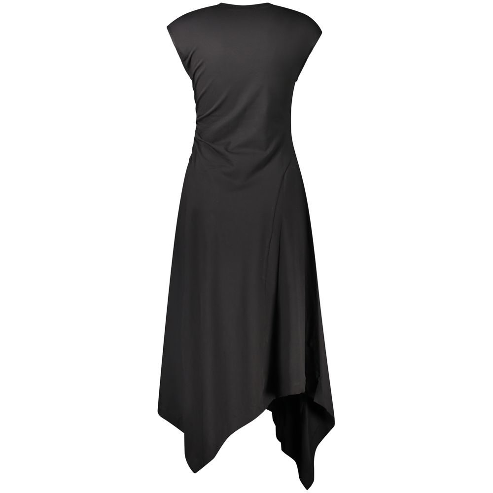 Black Cotton Casual Dress