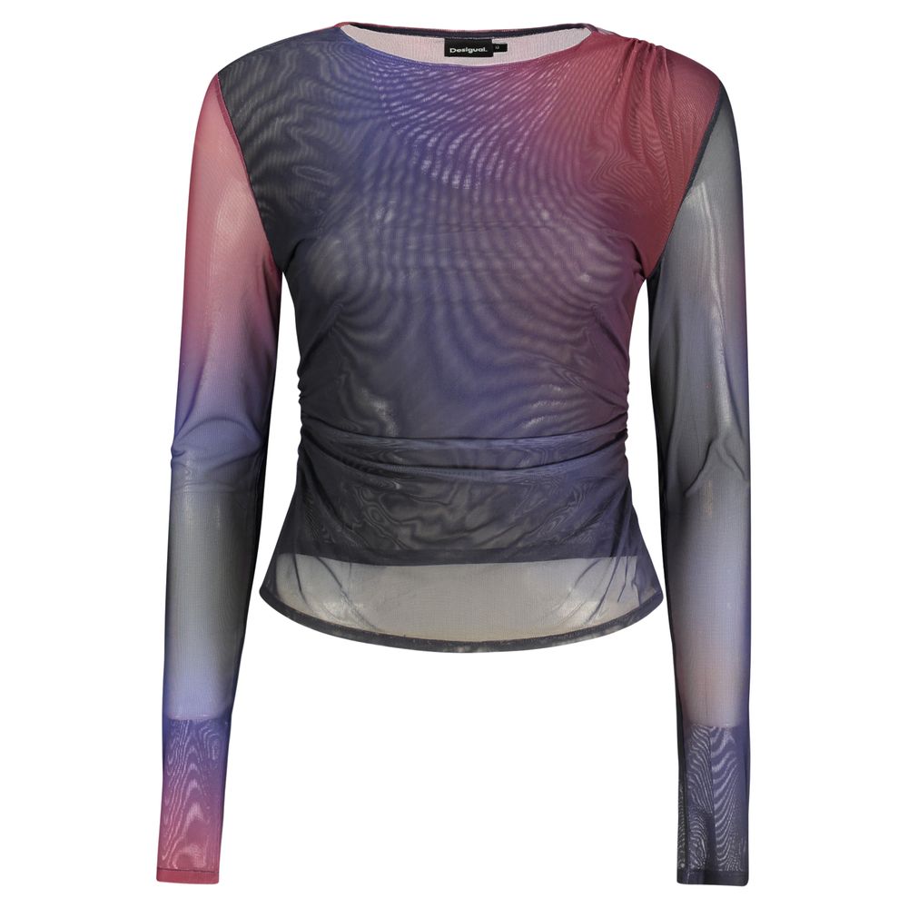 Blue Polyester T-Shirt