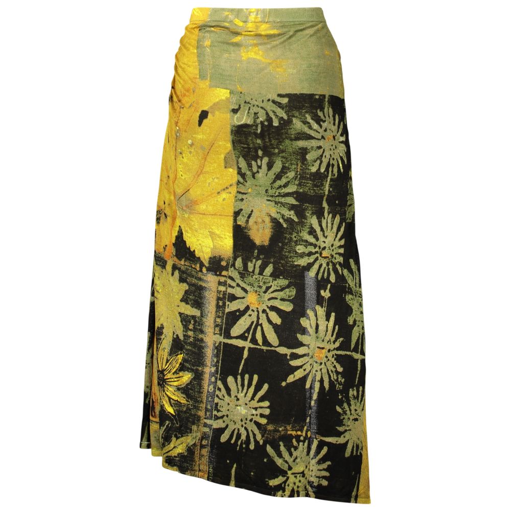 Green Viscose Women's Skirt