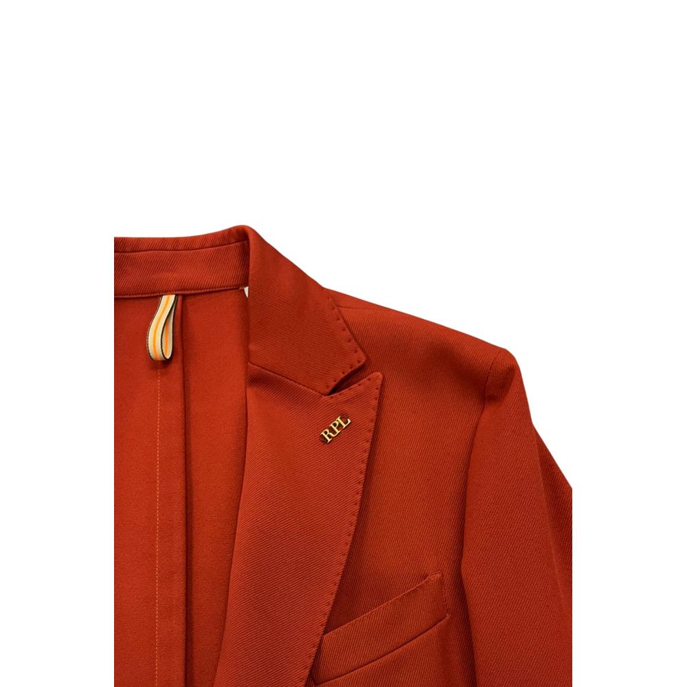 Red Polyester Men Jacket