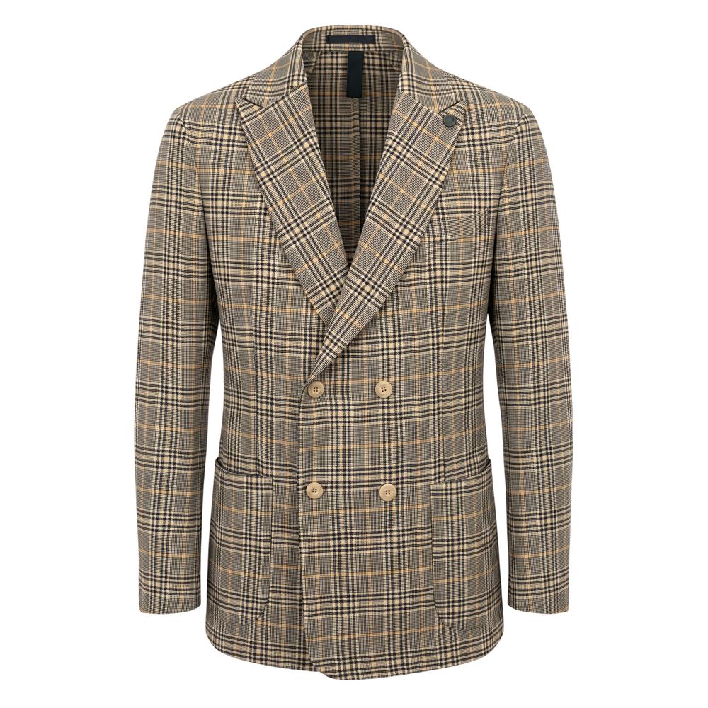 Yellow Wool Men Jacket