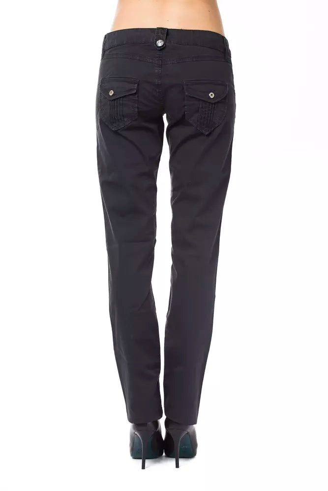 Blue Cotton Women's Regular Fit Pant