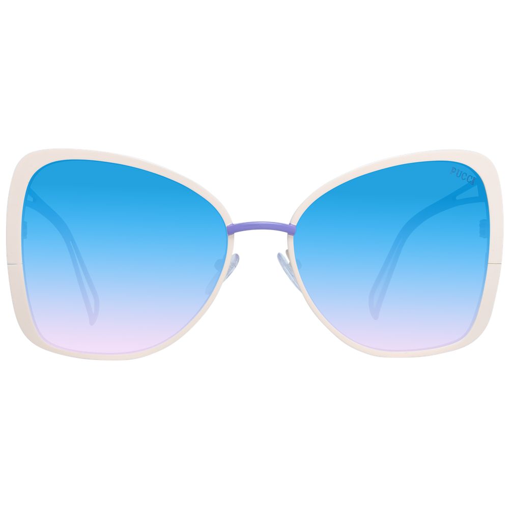 Beige Metal Sunglasses
