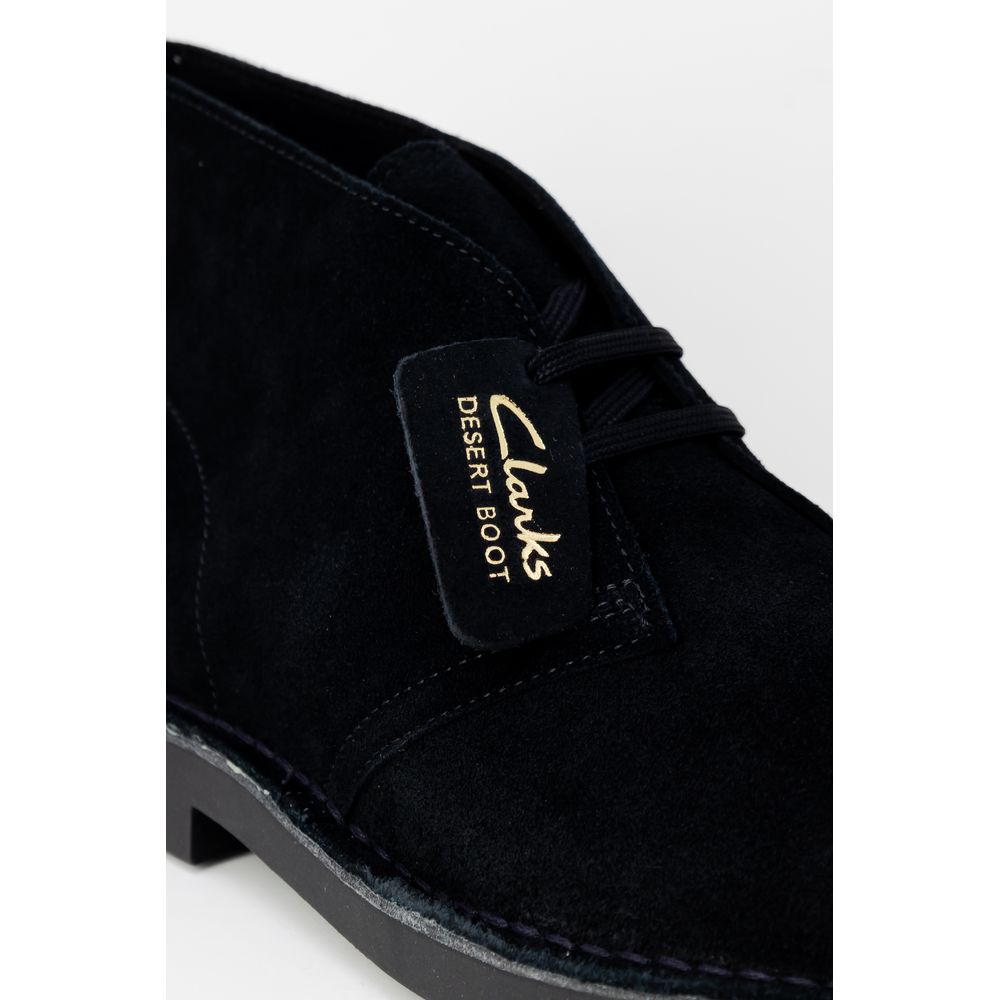 Black Leather Lace-Up Boots
