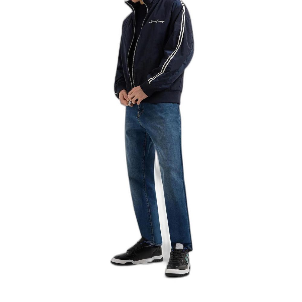 Blue Cotton Skinny Jeans