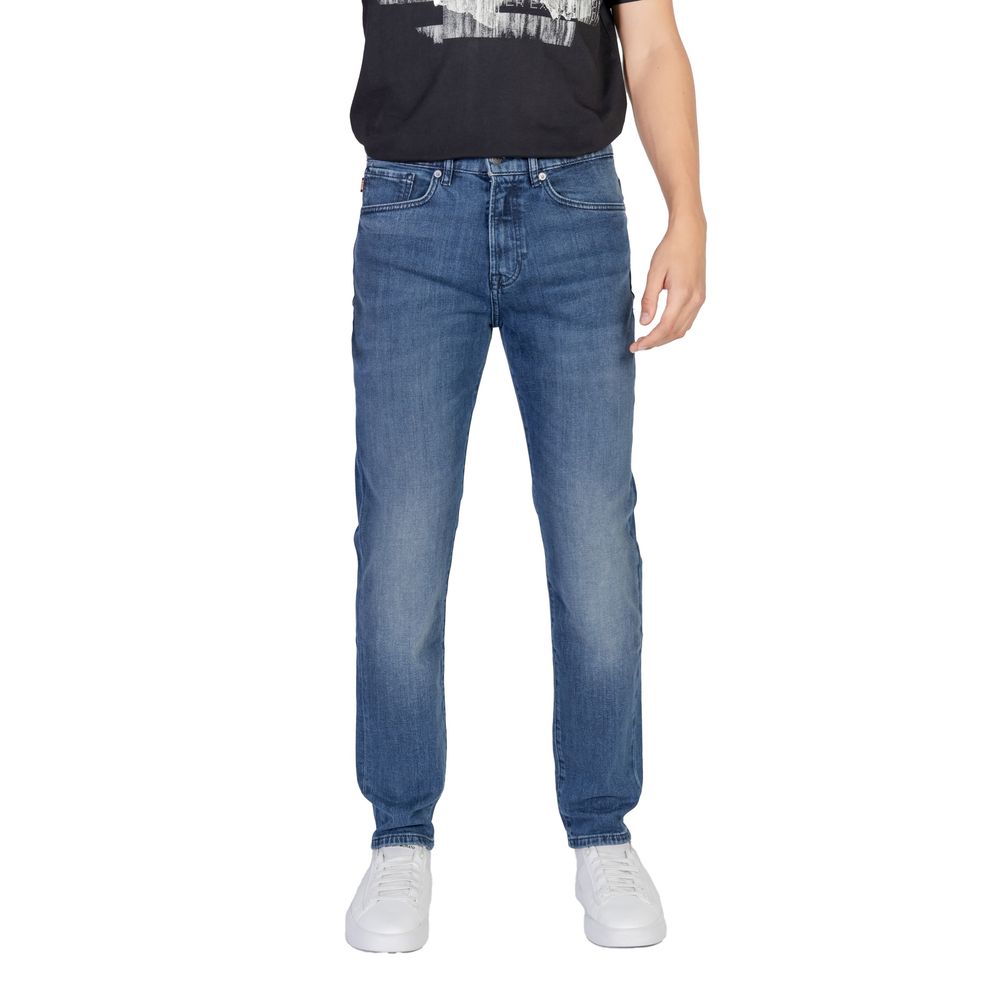 Blue Cotton Relaxed Fit Jeans