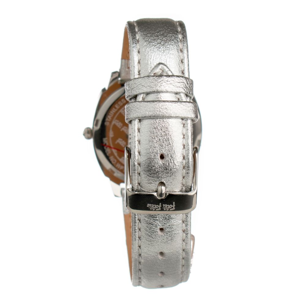 Gray Leather Dress Watch
