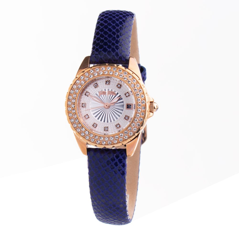 Blue Leather Dress Watch