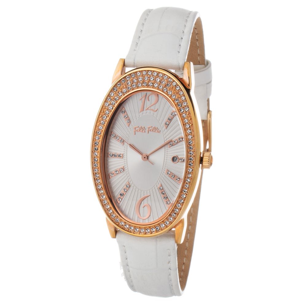 White Leather Dress Watch