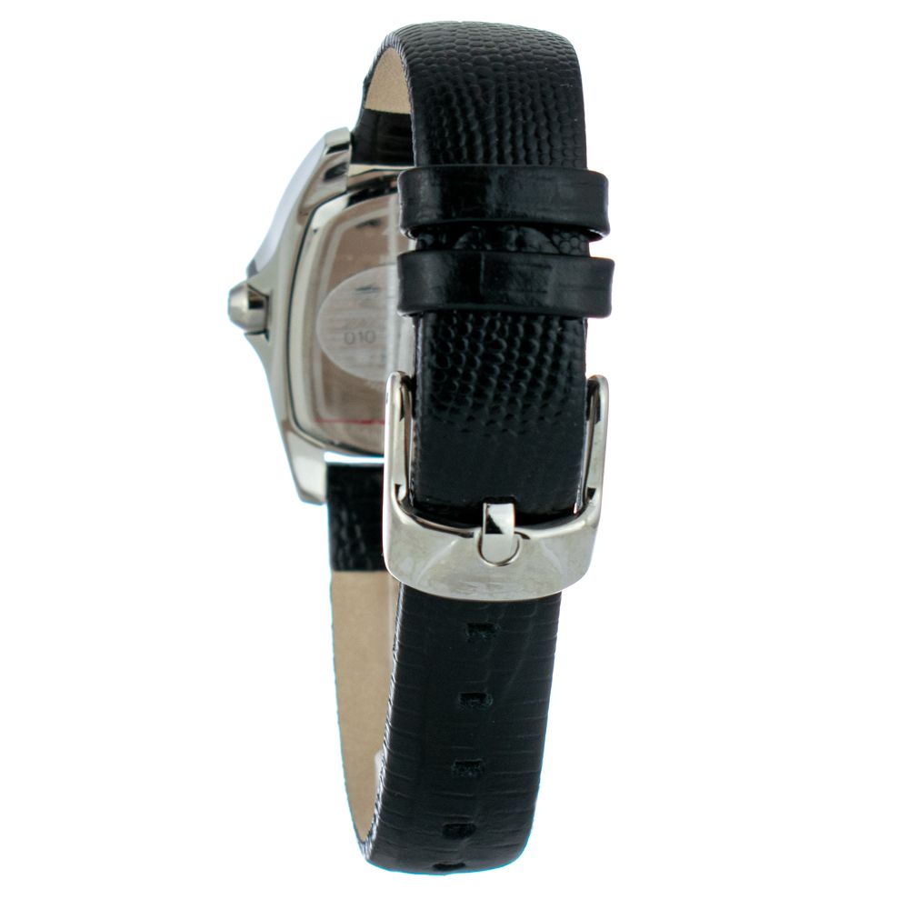 Black Leather Dress Watch