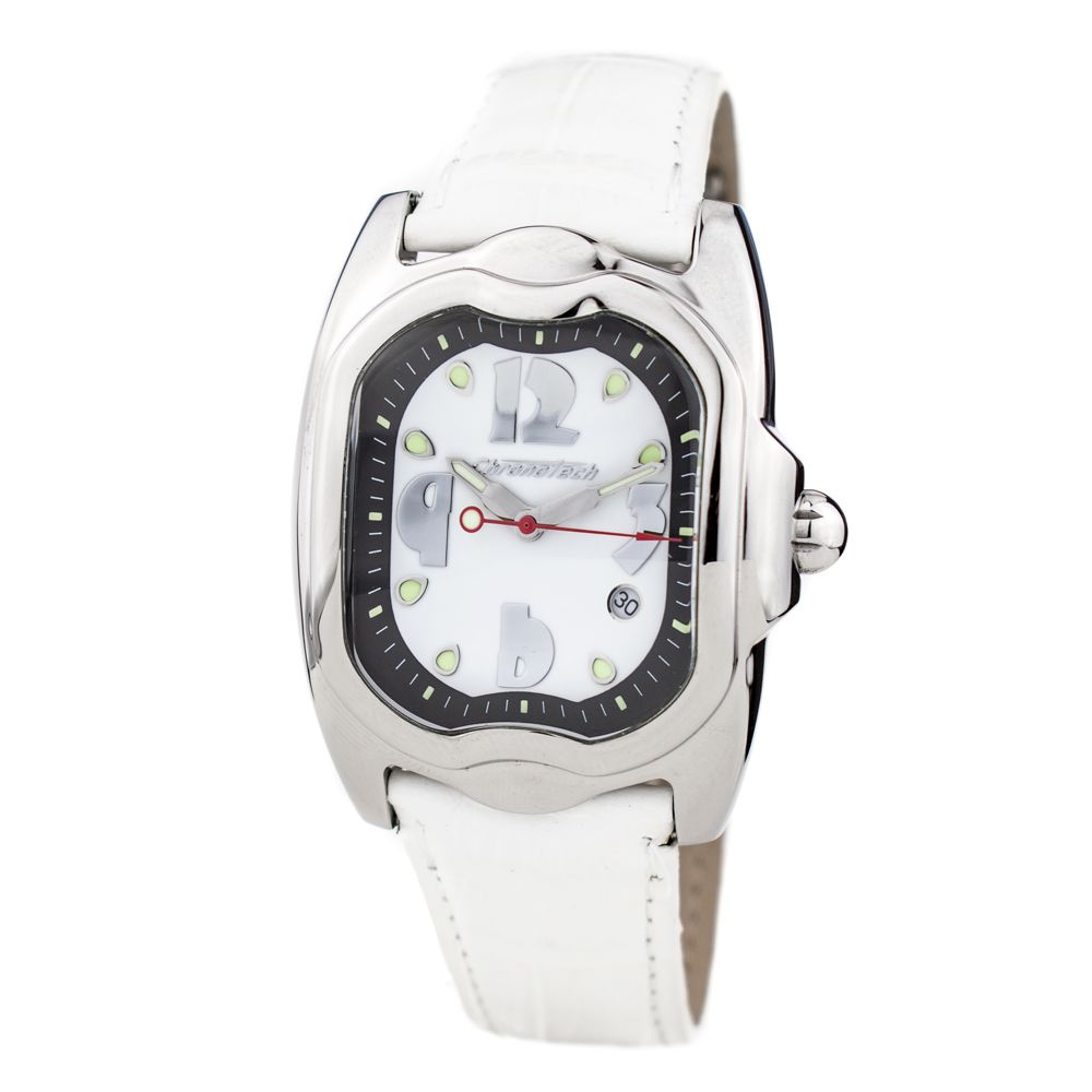 White Leather Dress Watch
