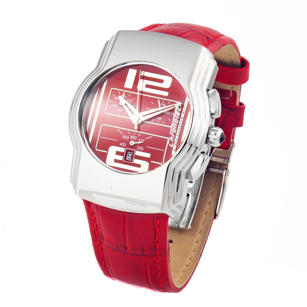 Multicolor Leather Dress Watch