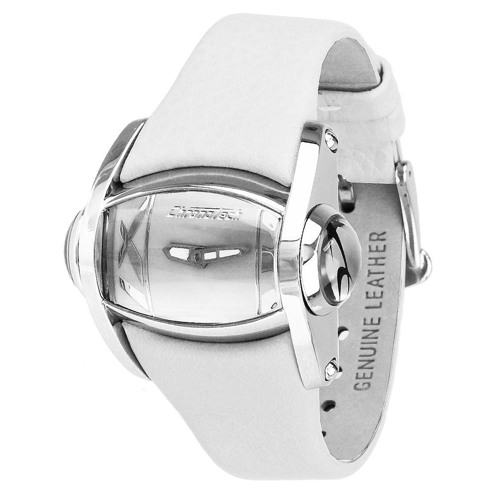 White Leather Dress Watch