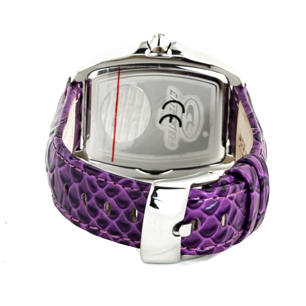 Purple Leather Dress Watch