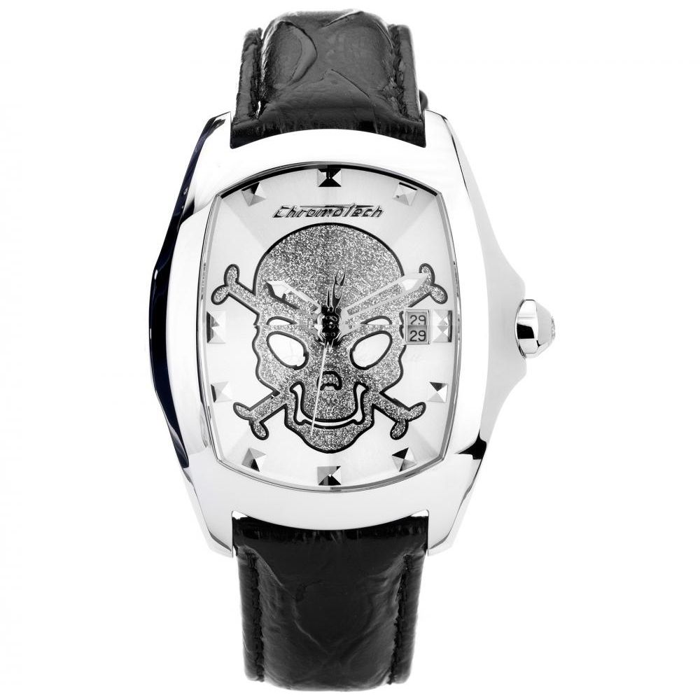 Black Leather Dress Watch