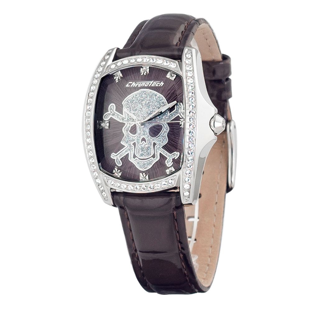 Black Leather Dress Watch