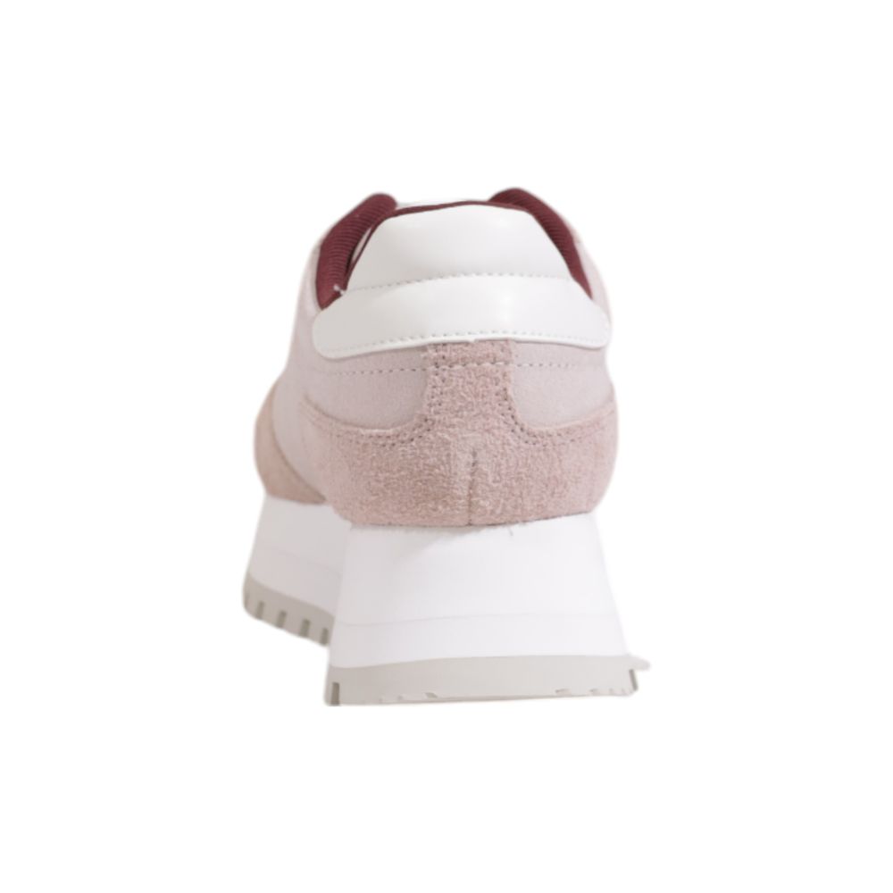 Purple Leather Low Top Sneakers