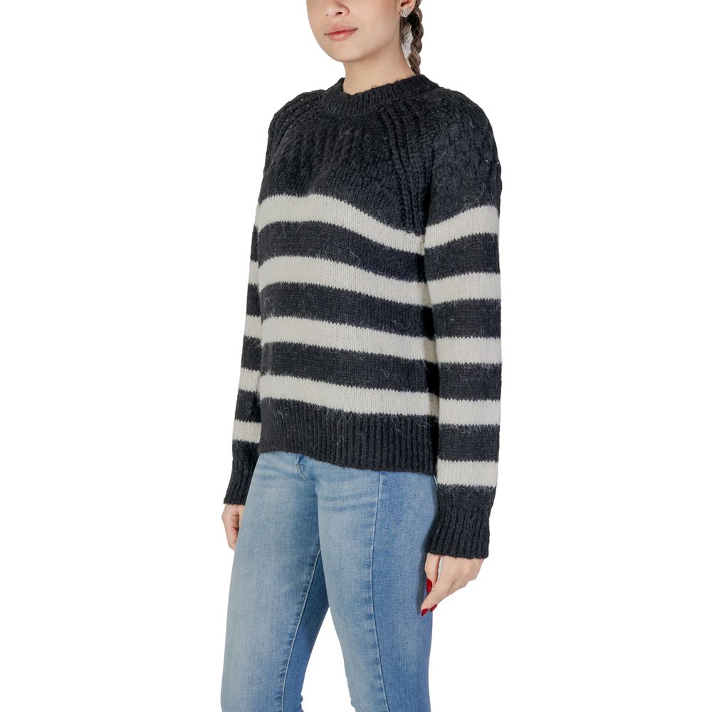 Black And White Recycled Polyester Sweatshirt
