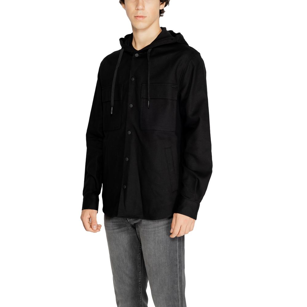 Black Cotton Shell Jacket