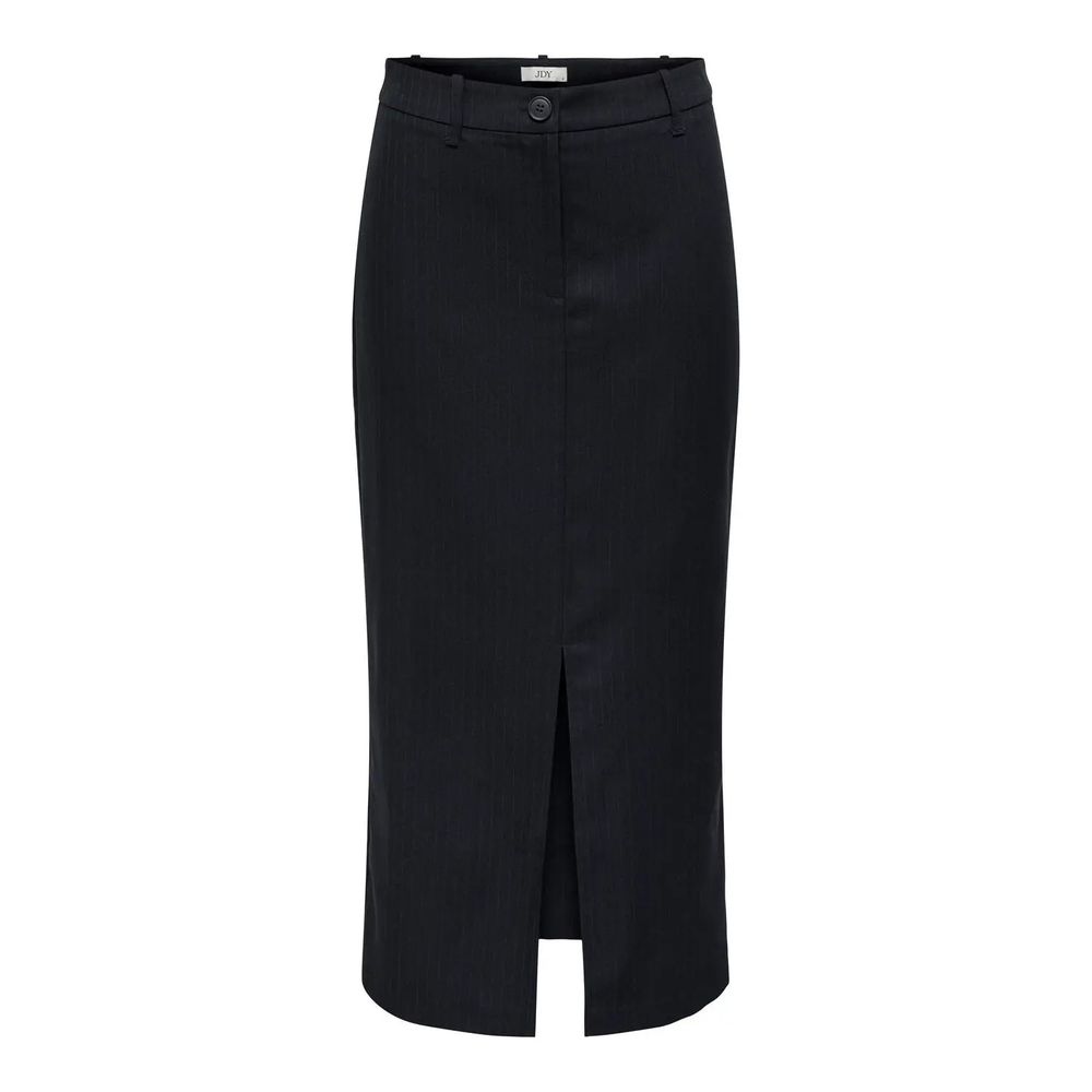 Gray Polyester Long Skirt