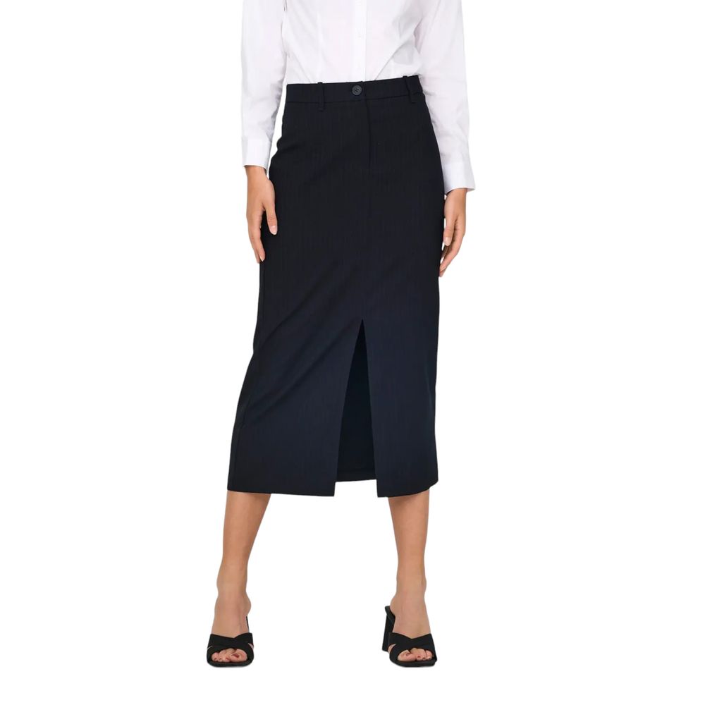 Gray Polyester Long Skirt