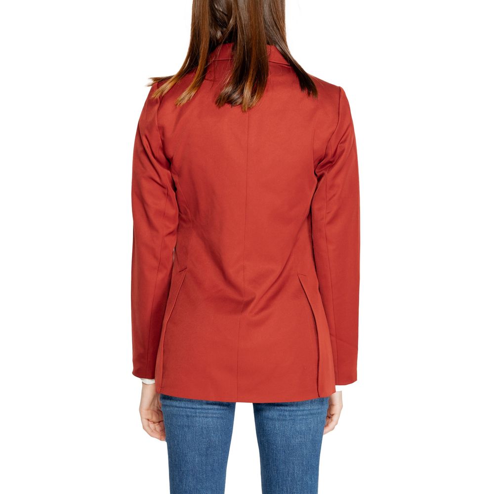 Red Polyester Blazer