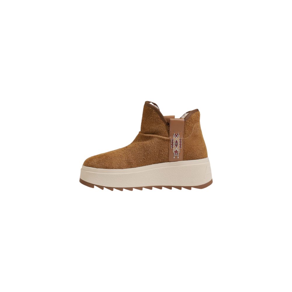 Brown Suede Leather Ankle Boots