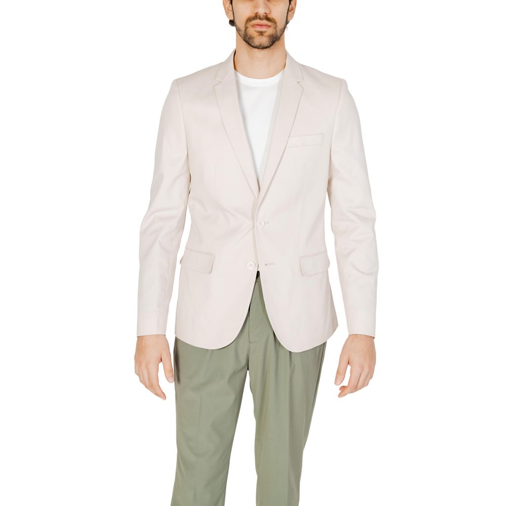 Beige Cotton Blazer