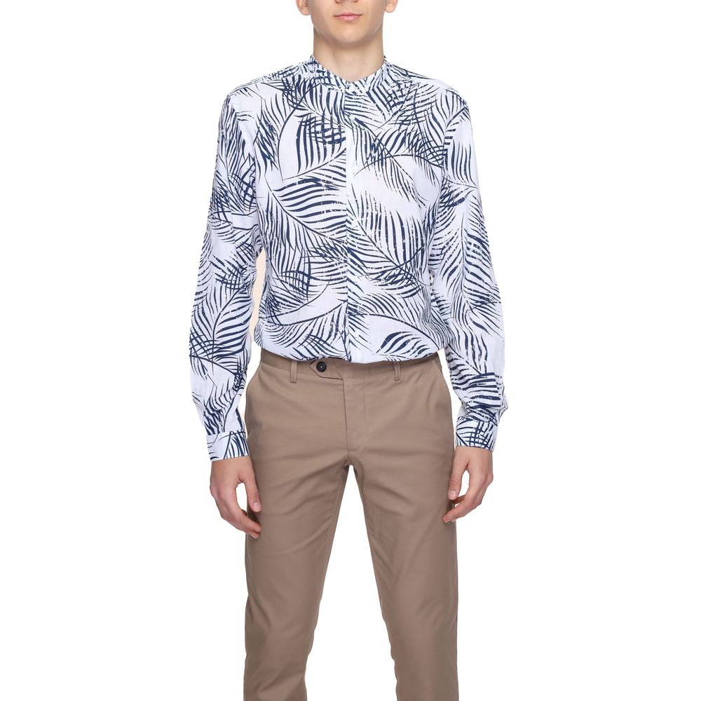Blue Cotton Pattern Shirt