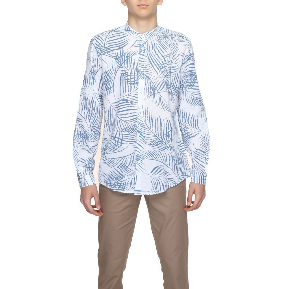 Blue Cotton Pattern Shirt