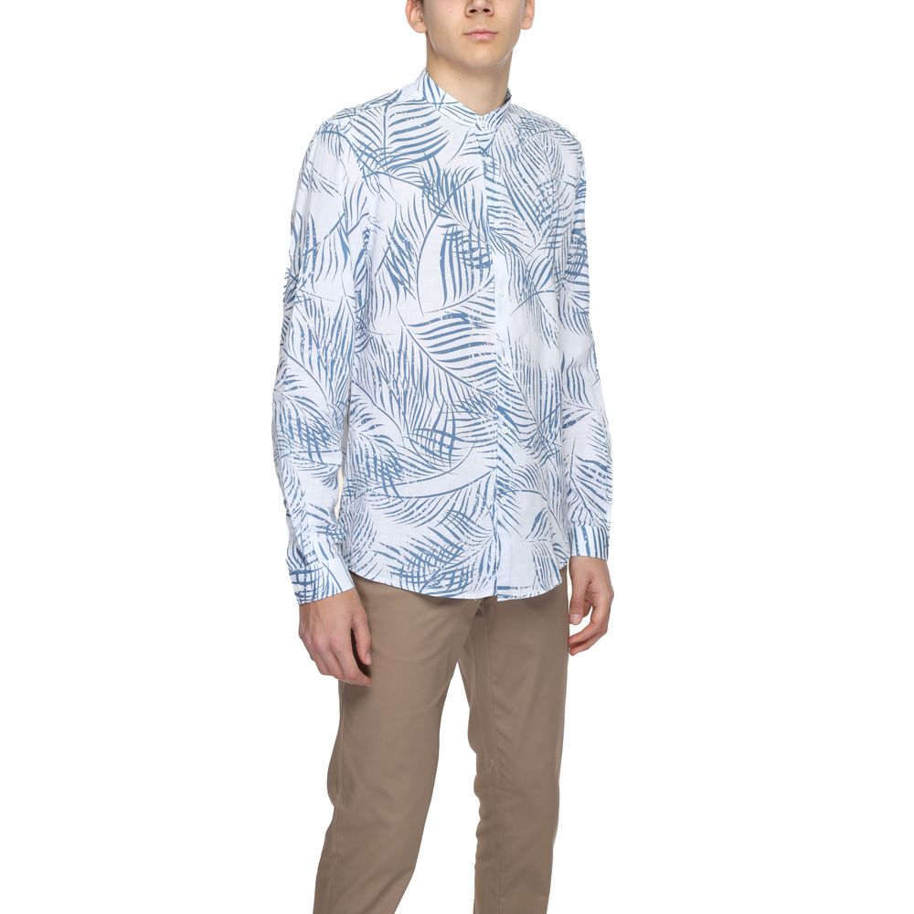 Blue Cotton Pattern Shirt