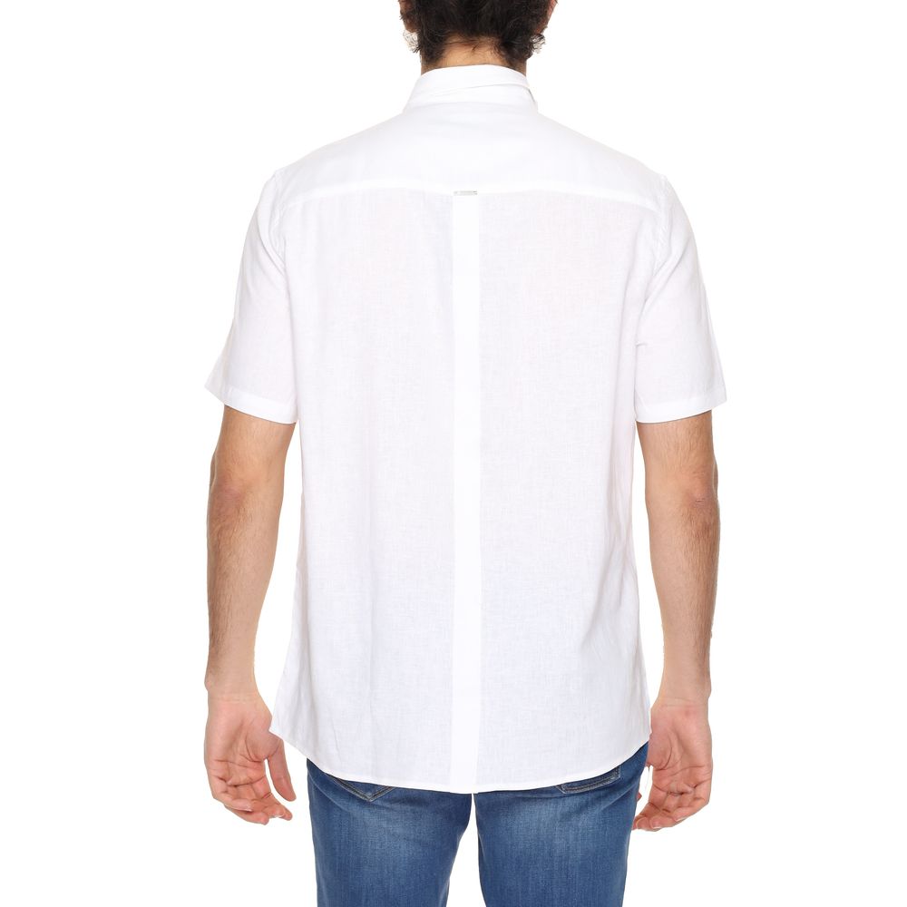 White Linen Shortsleeve Shirt