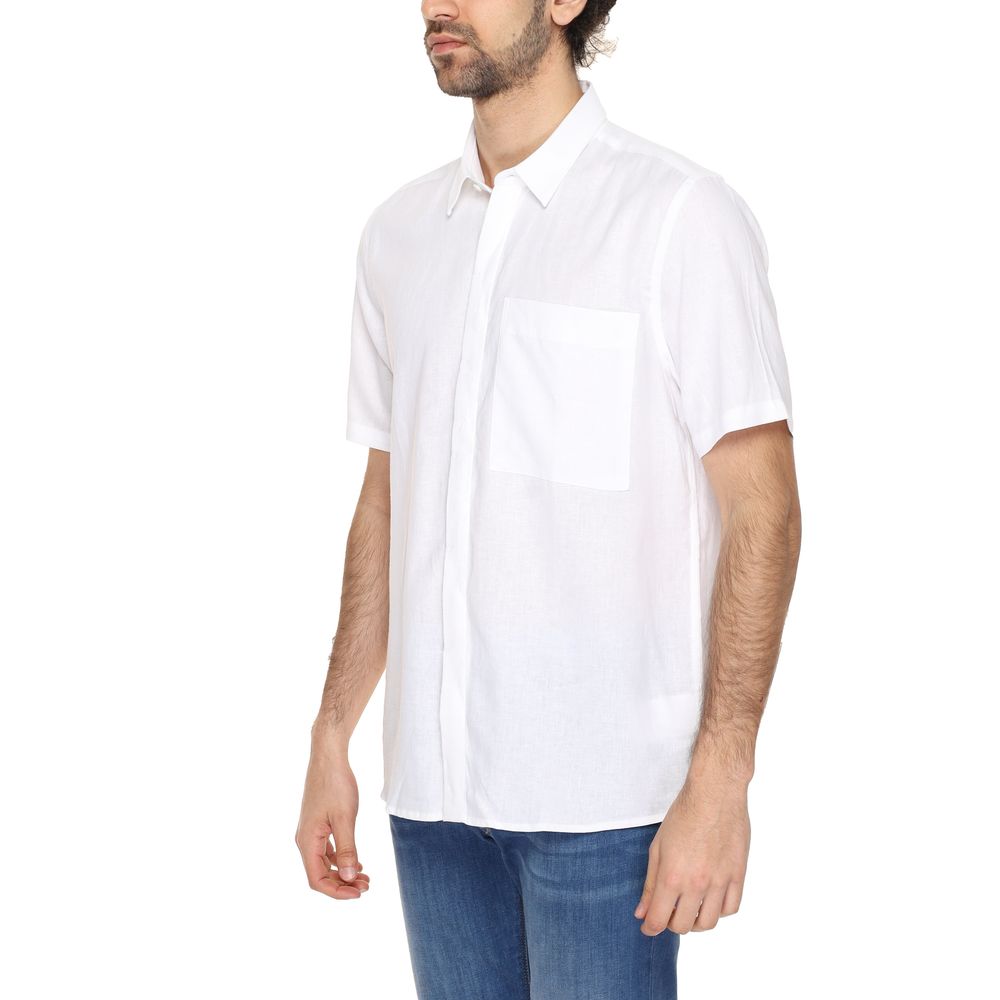 White Linen Shortsleeve Shirt