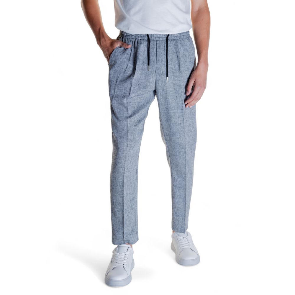 Black Linen Casual Pants