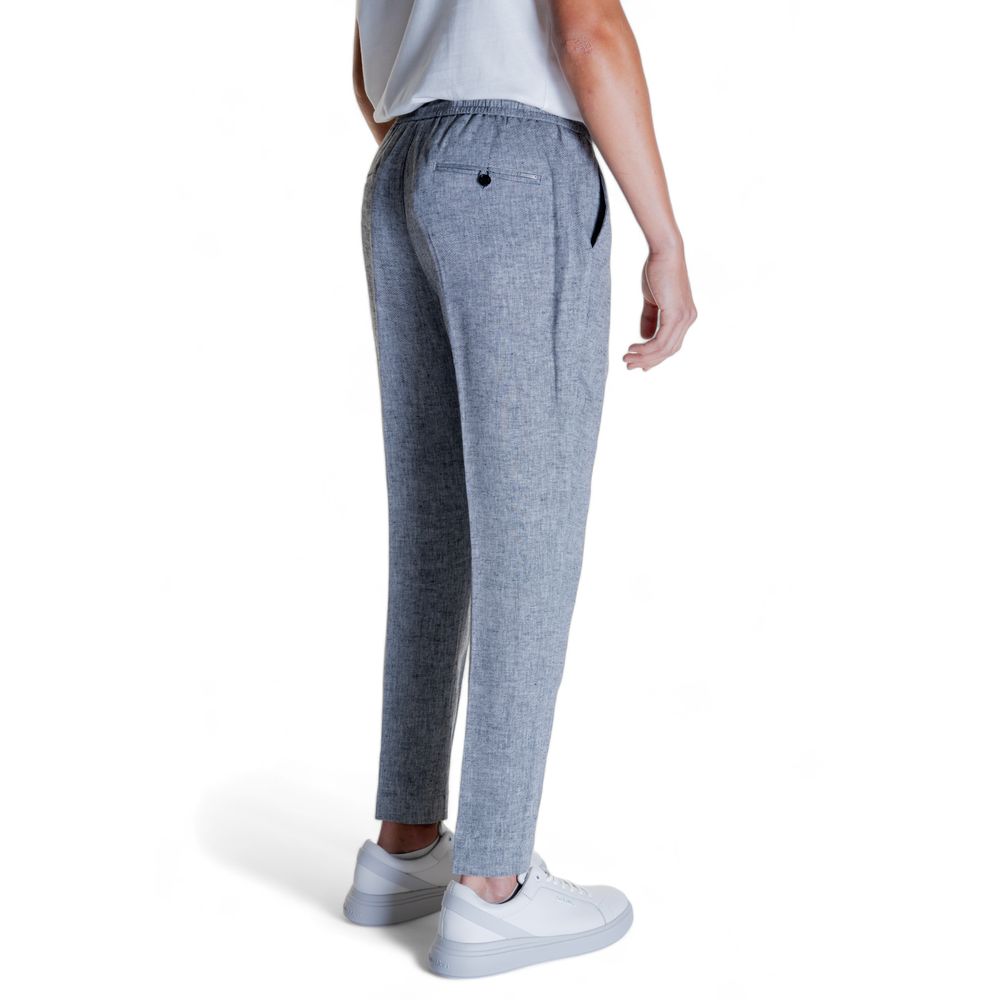 Black Linen Casual Pants