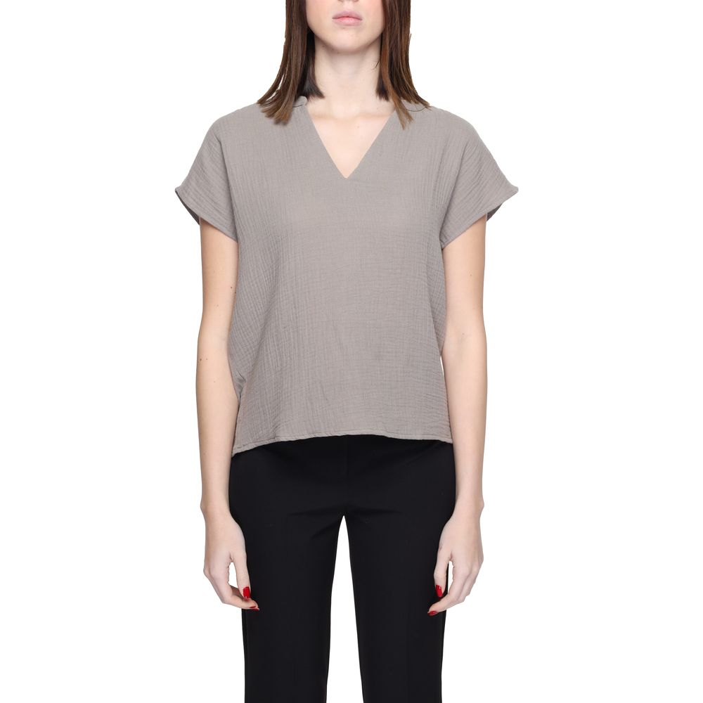 Beige Cotton Blouse