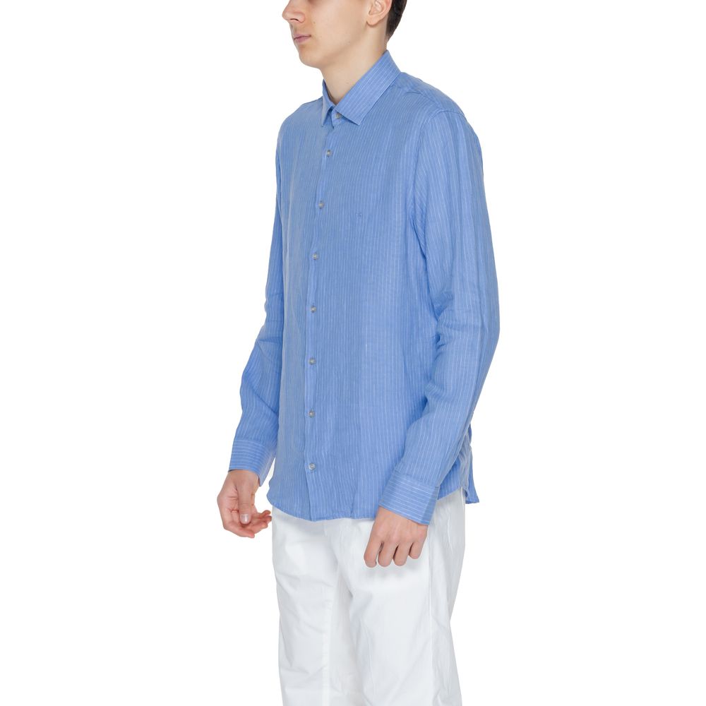 Blue Linen Dress Shirt