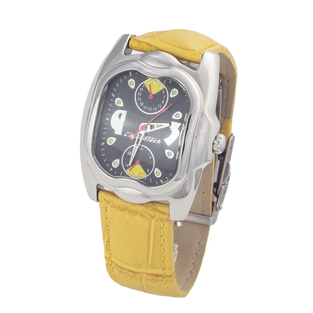 Bicolor Leather Dress Watch