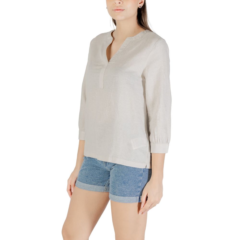Beige Linen Blouse