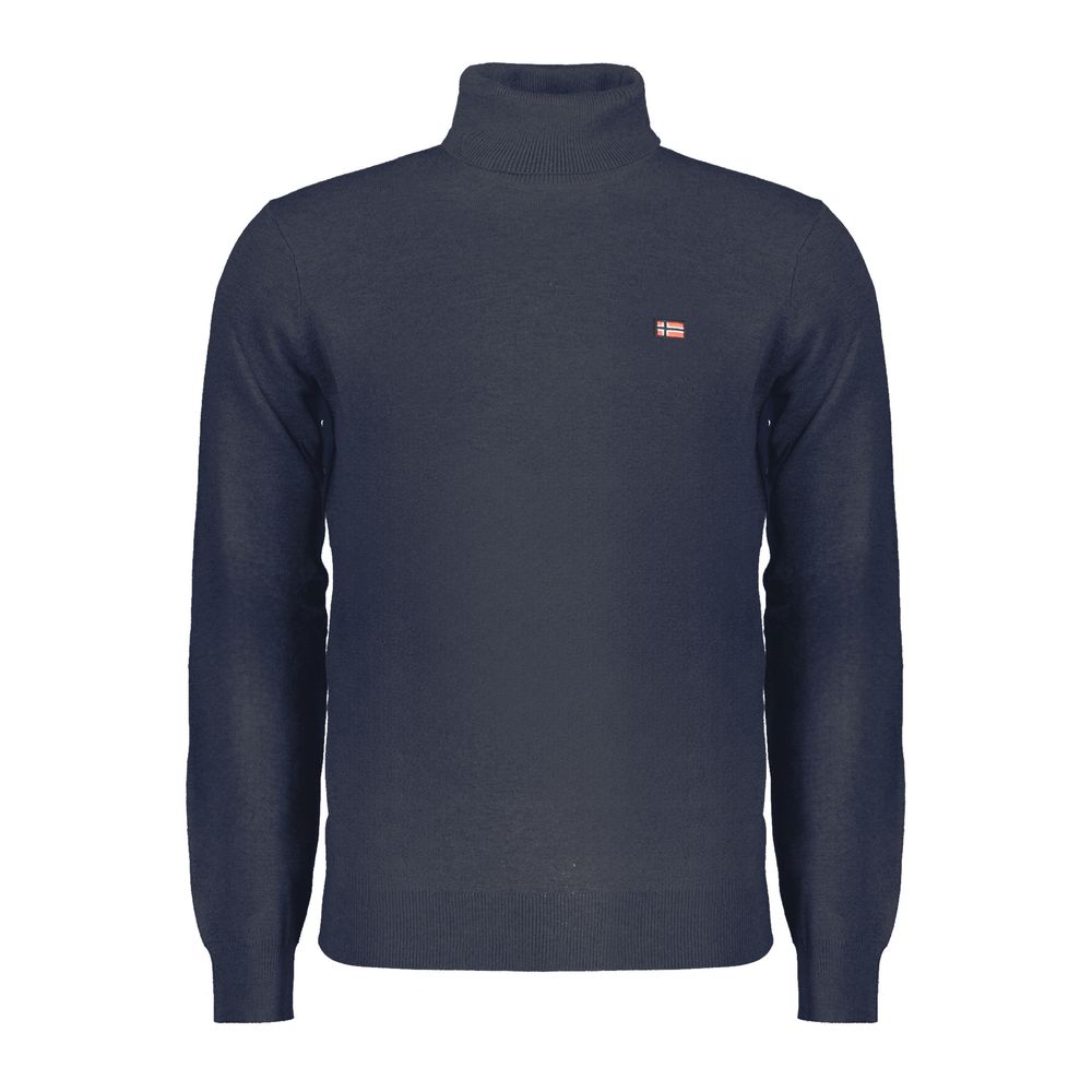 Blue Wool Men Sweater