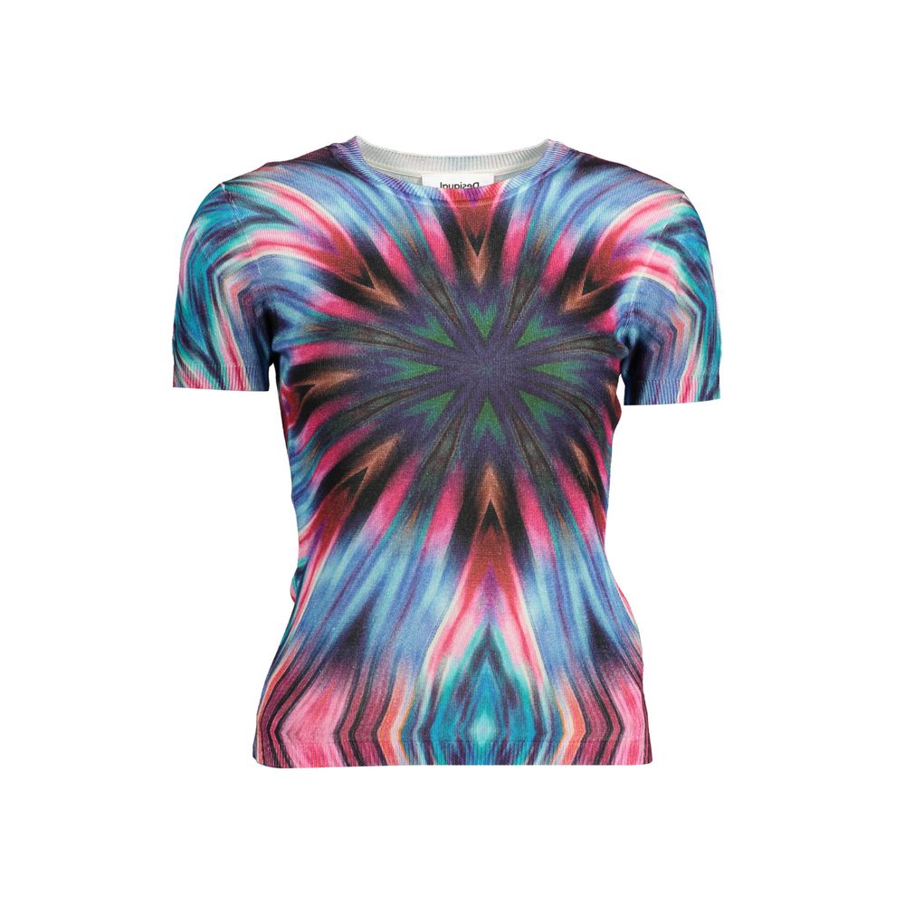 Blue Viscose Women's T-Shirt