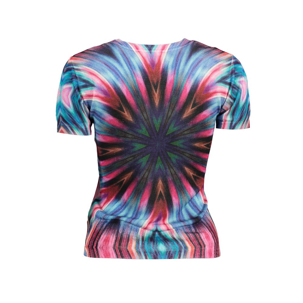 Blue Viscose Women's T-Shirt