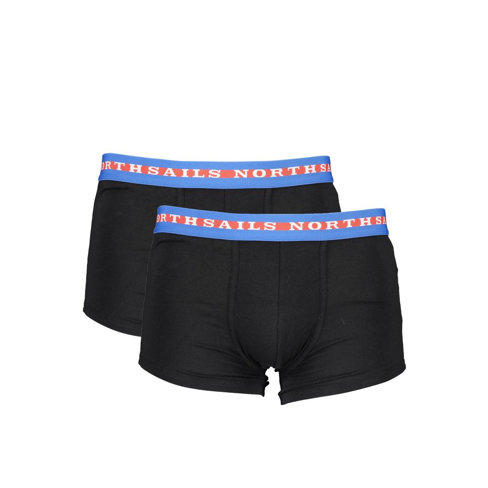 Black Cotton Men's Boxer Brief