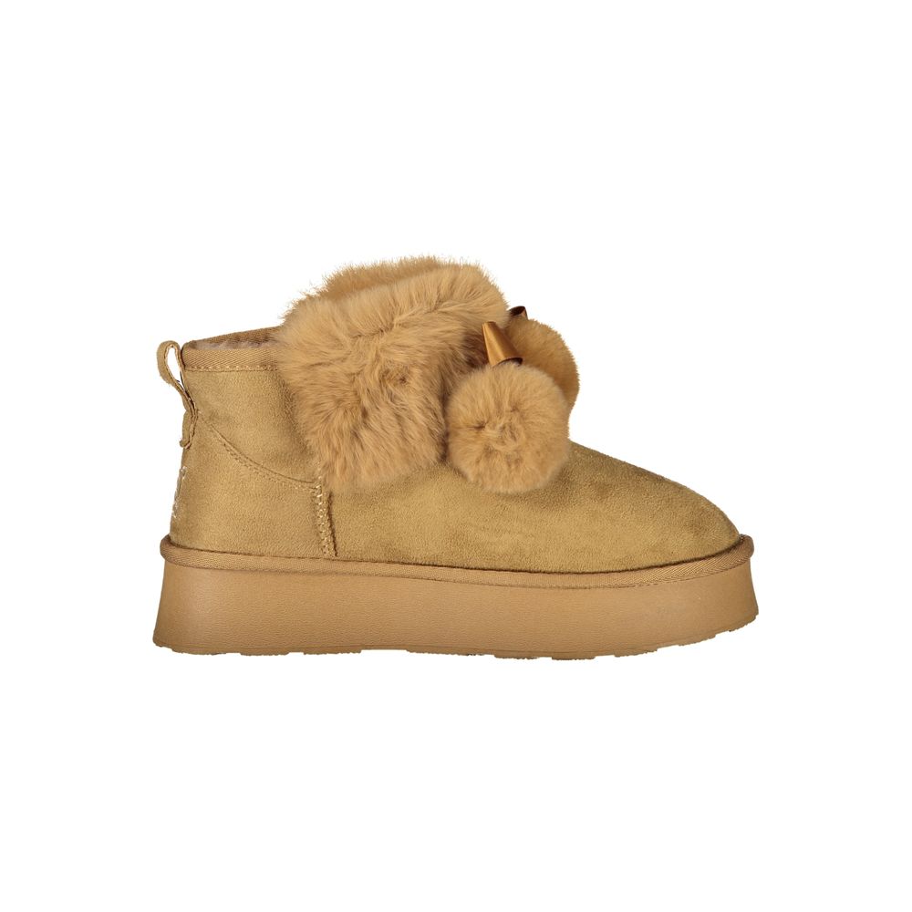 Marrone Polyester Women Stivaletto