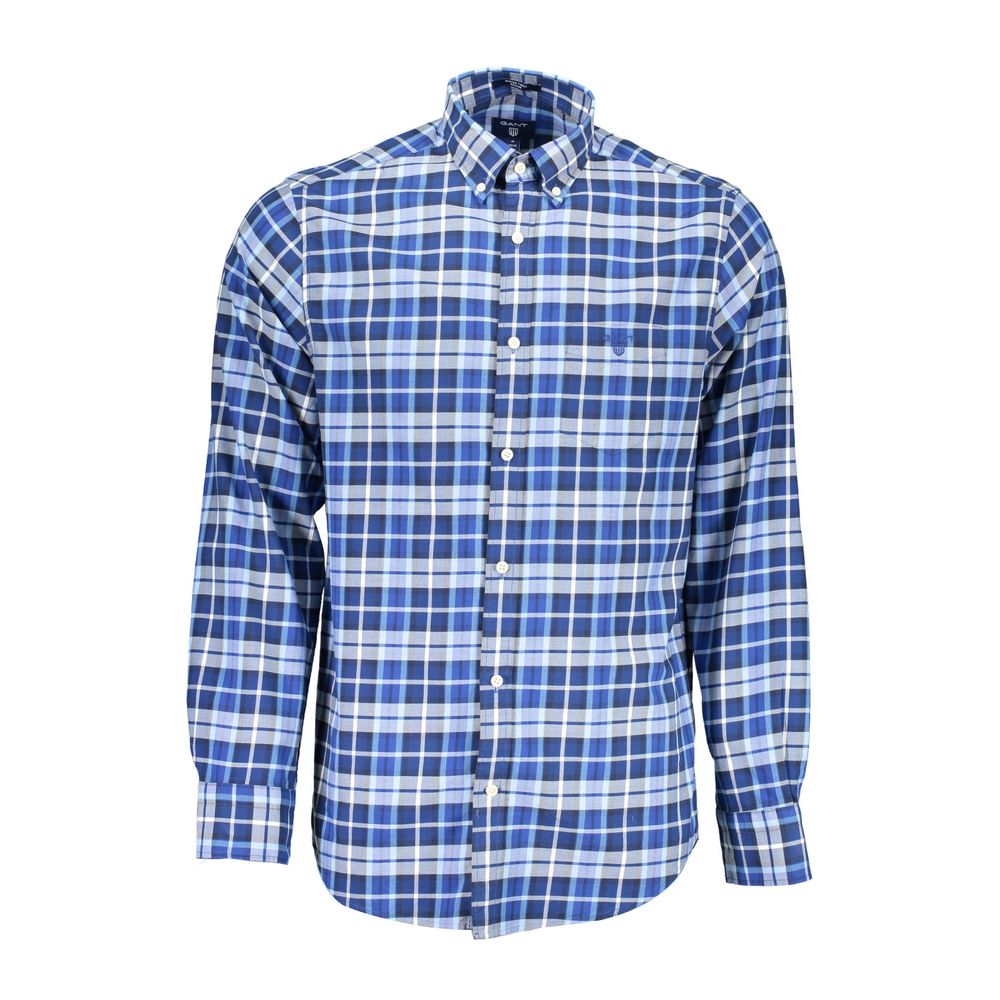 Blue Cotton Men's Shirt