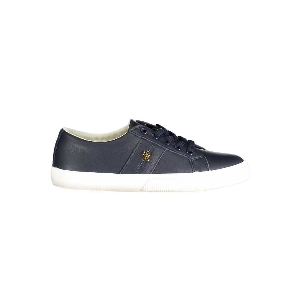 Blue Leather Women Sneaker
