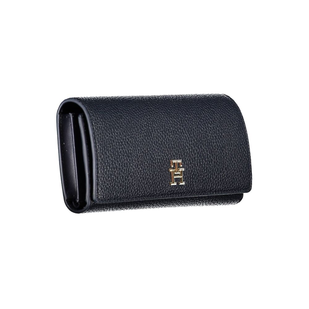 Blue Polyurethane Women Wallet